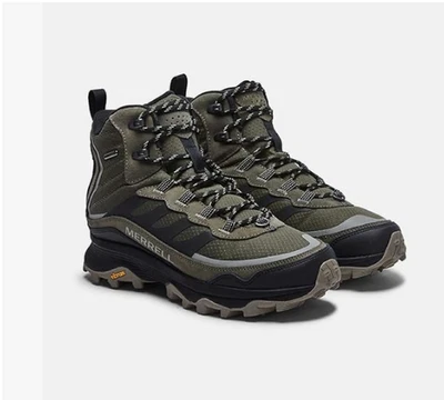 Merrell Moab Speed Thermo Mid Waterproof Olive Winter Hiking Snow Boots 10.5 US - Image 1 of 4