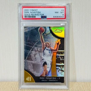 Dirk Nowitzki Finest Gold Refractor 1/25 PSA 8 Mavericks Rare 2007 - Picture 1 of 3