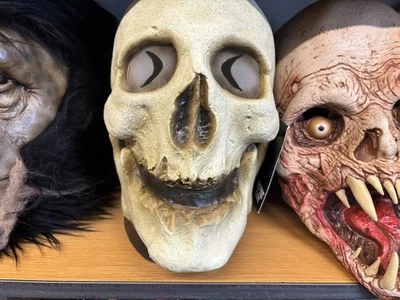 Antique Skull Mask Trick Or Treat Studios Original  Full Head Latex Mask W Tag - Image 1 of 4