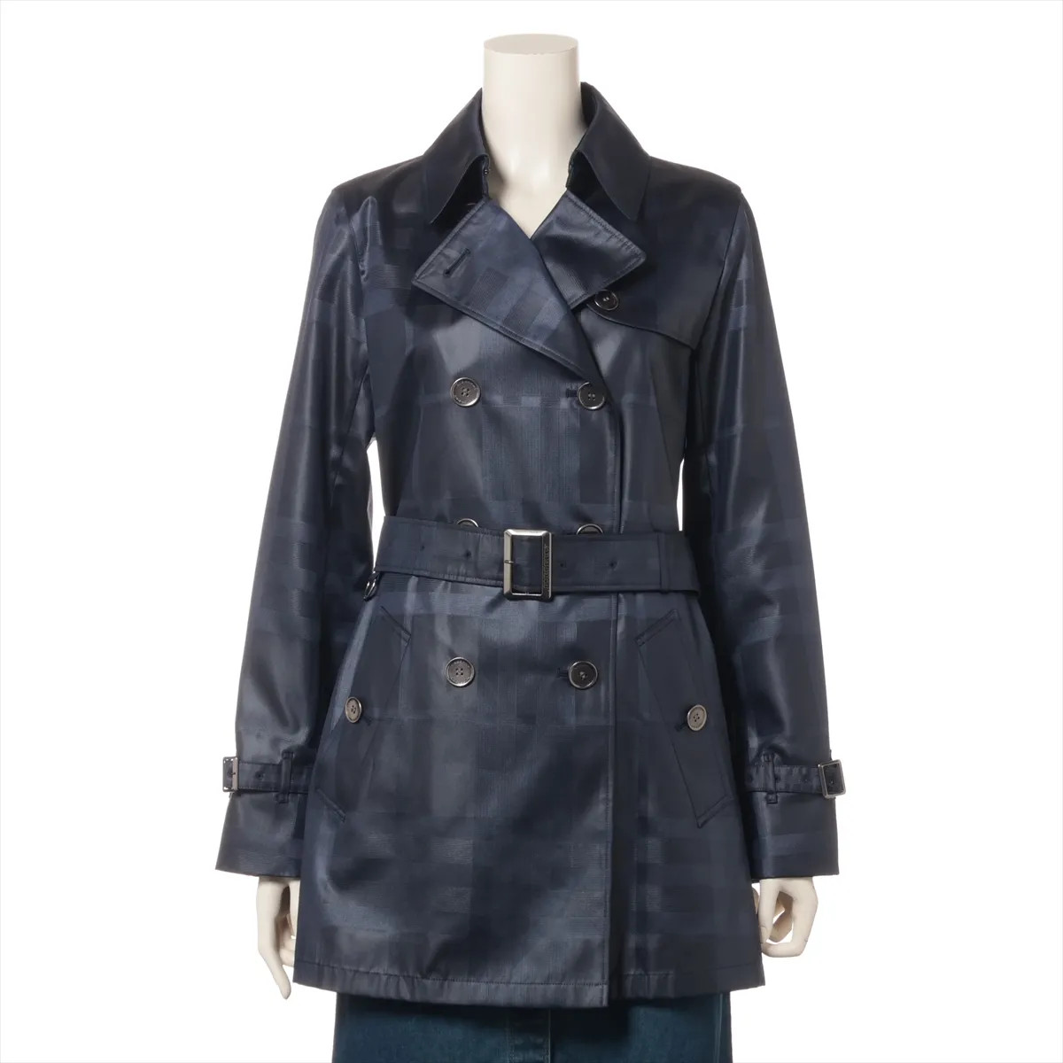 BURBERRY レディース ジャケット 38 BURBERRY BLUE LABEL Nova Plaid Zip Up Cotton Blouson Jacket