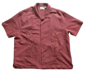 Havana Shirt Company Brown Textured Hawaiian SS Shirt Big Men's Size: 2XL - Picture 1 of 5