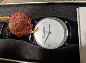 Reloj IMC Raiffeisen Banco AVAL Ucrania Cuarzo Cuero Impermeable Blanco Negro - Imagen 1 de 8