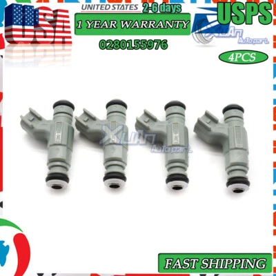 Juego de 4 inyectores de combustible para Chrysler PT Cruiser 2001-2003 2,4 L L4 gasolina 0280155976 Foto 1 de 4