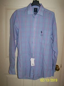 NWT men's "U.S. Polo Assn." regular fit long sleeved shirt- size 16-16 1/2 34/35 - Picture 1 of 1