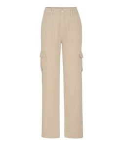 Wayf Wide Leg High Rise Y2K Khaki Cargo Pants Size Medium - Picture 1 of 15