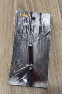 Glass Vial Fake Blood Pewter Charm Necklace Gothic Vampire Costume - Picture 1 of 1