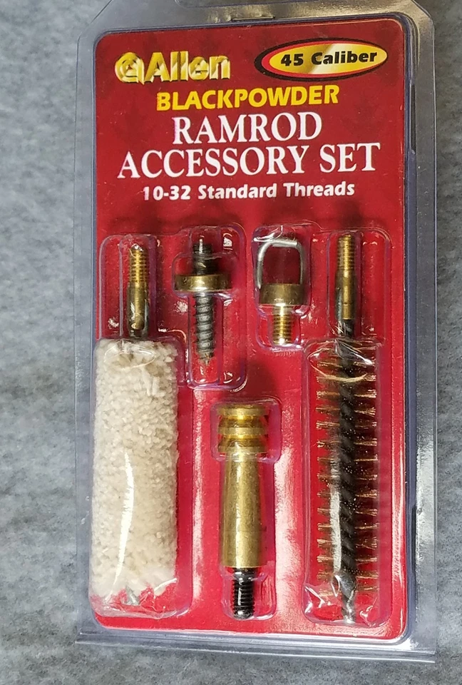 Black Powder 45 cal. 5 Piece Ramrod Accessory Set 10x32 Threads LC010103-22 - Image 1 of 2
