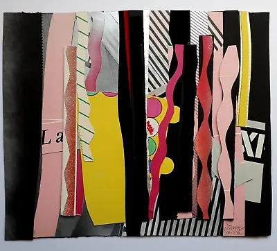 Collage Bertrand Dorny Signé Daté Papier Abstraction Abstrait Oeuvre Originale • 3198€