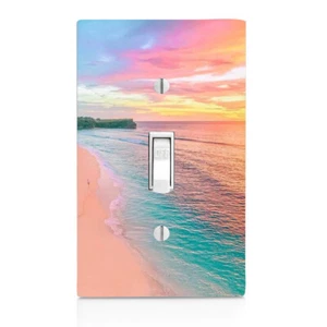 Pastel Sunset, Beach Light Switch Cover, Outlet, Home Decor, Night Light, knob - Picture 1 of 14