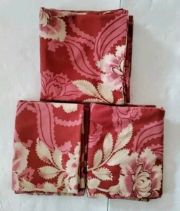 Pottery Barn 2 Standard 1 Euro Pink Red Floral Pillowcases Shams Organic Cotton - Picture 1 of 14