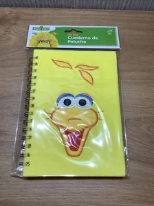 Sesame Street Notebook Fur Covered A5 Exercise Book Stationery Rare Big Bird NEW - Foto 1 di 5