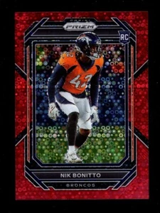 Prizm No Huddle Red Disco 2022 #398 Nik Bonitto RC 25/50 Broncos - Imagen 1 de 2