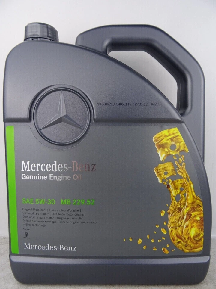 6 LITRI OLIO MOTORE ORIGINALE MERCEDES BENZ 5W-30  100% SINTETICO MB 229.52 - Image 1 of 1