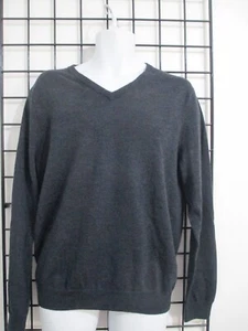 J. CREW 🔥 GROSSER SCHMALER / 44" BRUSTUMFANG == GRAU / MERINOWOLLE / V-AUSSCHNITT PULLOVER - Bild 1 von 5