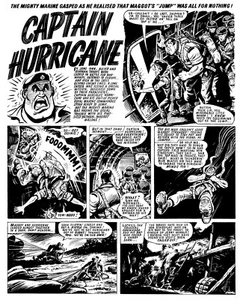Original Artwork for Captain Hurricane by Charles Roylance -Valiant 8th July1972 - Picture 1 of 1