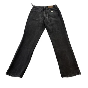 Guess Mens Jeans VINTAGE Straight Leg Charcoal Grey Faded USA Made W30 L32 * - Picture 1 of 16
