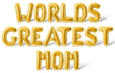 Banner Globo Letra MAMÁ MEJOR DEL MUNDO - Decoración de Suministros para Fiesta Día de la Madre Foto 1 de 4