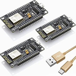 3Pcs ESP8266 1Cable NodeMCU CH340 ESP-12E WiFi Development Board for Arduino IDE - Bild 1 von 22