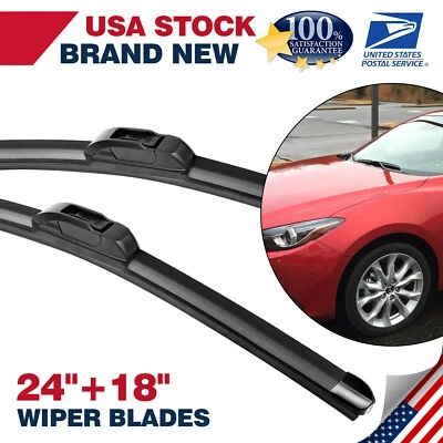 For Lincoln MKZ 2007-2012 FRONT 24"&18" WINDSHIELD WIPER BLADE SET OEM - Изображение 1 из 4