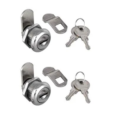 NIANNIAN 2Pcs Cabinet Cam Lock Keyed Alike Tool Box Locks 5/8" Cylinder Assorted Sizes