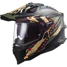 LS2 MX701 Explorer Carbon Extend Mat Military Green Dual Sport Motorcycle Helmet