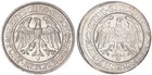 Weimar 5 Reichsmark ohne Jahr Fehlprägung: Eichbaum  120312