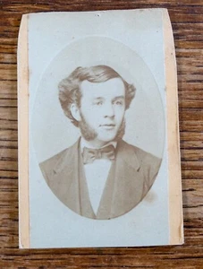 1870s CDV Carte De Visite Young Man with Impressive Mutton Chop Whiskers - Picture 1 of 2