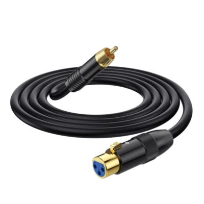 XLR 3 Pin to RCA Phono Stereo Connector Audio Cable | Female to Male | 1.8m - Image 1 of 4