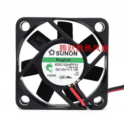 SUNON KDE1204PFV1 4010 12V 1.1W 4CM 2-line mute magnetic levitation small fan - Image 1 of 4