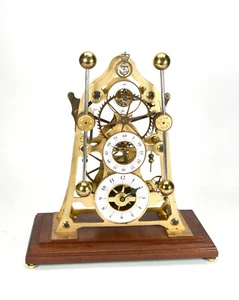 Vintage English Devon Harrison Grasshopper Double Pendulum Skeleton Sea Clock - Picture 1 of 23