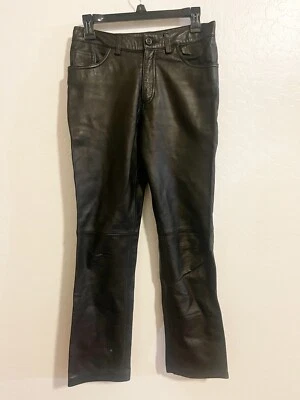 Pantalones Brandon Thomas 100 % cuero pierna recta talla 4 Foto 1 de 3