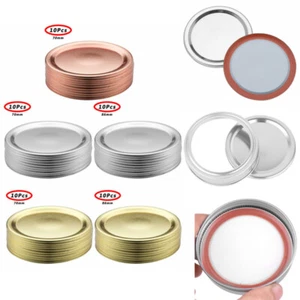 10x Tarro de albañil bucal regular/ancho tapas tipo dividido a prueba de fugas almacenamiento tapa sólida - Imagen 1 de 51