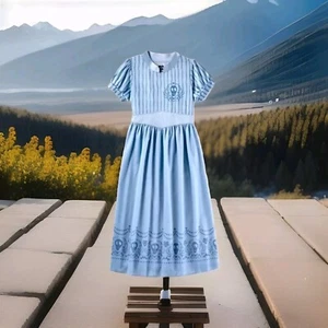 Beetlejuice Girls' Size Medium 8 Light Blue Full Length Flare Skirt Nightgown - Picture 1 of 6