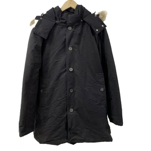 MONCLER Puffer Mantel Fell Langarm Winter Schwarz Etikett - Bild 1 von 5