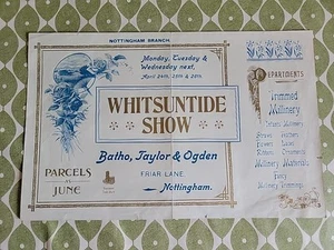 Vintage Whitsuntide Show Friar Lady Nottingham Poster Advertising Ollisattic  - Foto 1 di 12