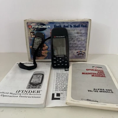 Lowrance iFinder GPS 12 Channel Tested W/box And Manual Black Face - Image 1 of 4