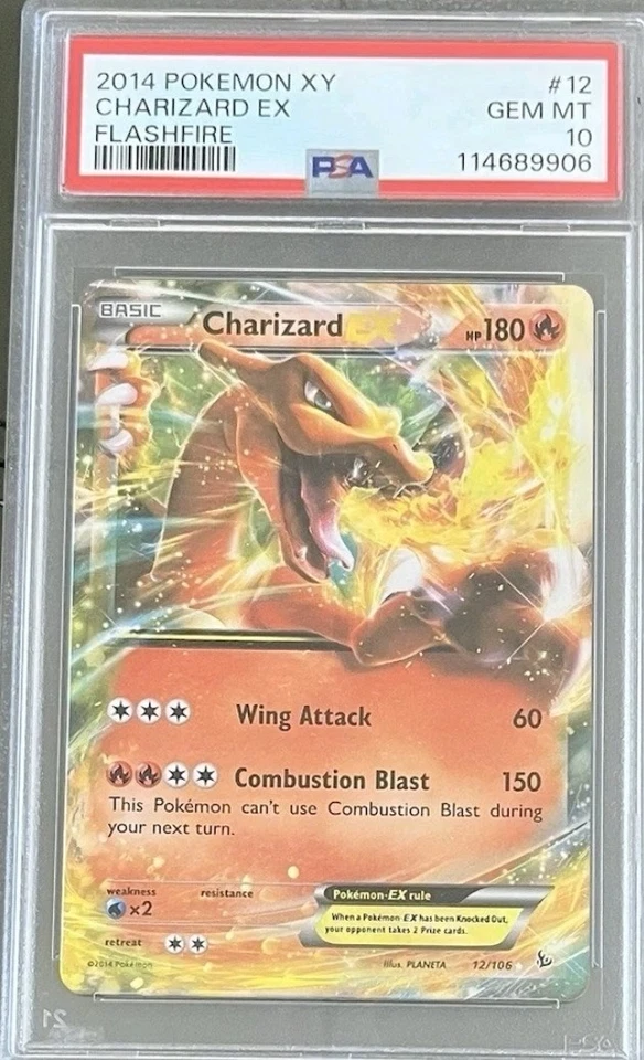 2014 Flashfire Charizard EX 12/106 Holo Low Pop 476 - PSA 10 Pokemon - Image 1 of 1