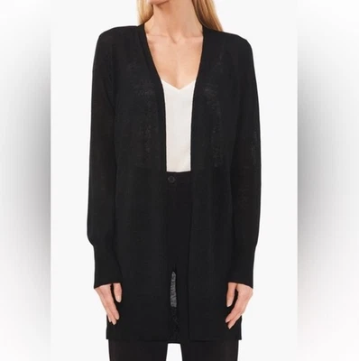 Halogen Side Slit Cardigan in Rich Black Size Small NWT - Image 1 of 4