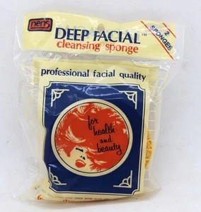 Vintage Nens Deep Facial Cleansing Sponge NOS 2 in Package - Picture 1 of 4
