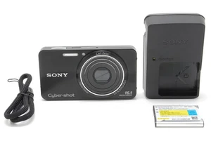 [NEAR MINT] Sony Cyber-shot DSC-W570 Black 16.1MP Carl Zeiss 5x Zoom FROM JAPAN - Picture 1 of 10