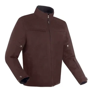 Bering Cruiser Mens Waterproof Textile Motorcycle Motorbike Jacket Brown Large - Picture 1 of 3