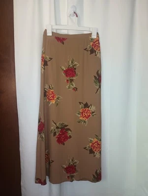 Maxi Falda Floral Liz Claiborne Villager Y2K Cottagecore Talla 14 Country Grunge Foto 1 de 4