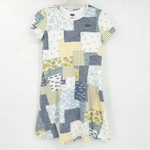 Levis Girls Summer Boho Patchwork Butterfly Floral Short Sleeve Dress Size 14-16 - Picture 1 of 8