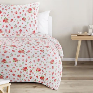 Trautesheim® Bettwäsche-Set Rosa Rot Rosen-Bettwäsche in 135x200 und 80x80 - Bild 1 von 6