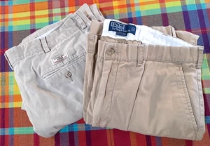 ZWEI PAAR Vintage Polo Ralph Lauren Prospect Hosen klassische Chino Baggy Posten HERREN 36 X 30 - Bild 1 von 23