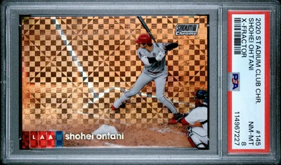 2020 Stadium Club Chrome SHOHEI OHTANI X-Fractor #145 PSA 8 - Image 1 of 3