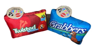 2 GIOCATTOLI GIOCATTOLO SPOT CANE Chew Squeaker Crackle DIVERTENTI CARAMELLE ~ NUOVO - Foto 1 di 6