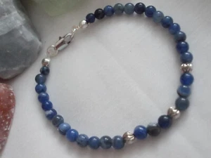 Sodalith-Armband, 4mm Kugeln, 19,5 cm - Bild 1 von 3