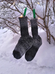 New Handmade cozy & warm wool socks, outdoor or indoor Kids - Picture 1 of 2