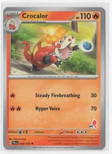 Pokemon Paldea Evolved - 036/193 Crocalor Armarouge Stamp #30 - Picture 1 of 1